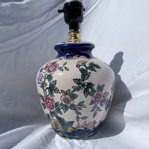 ceramic floral table lamp